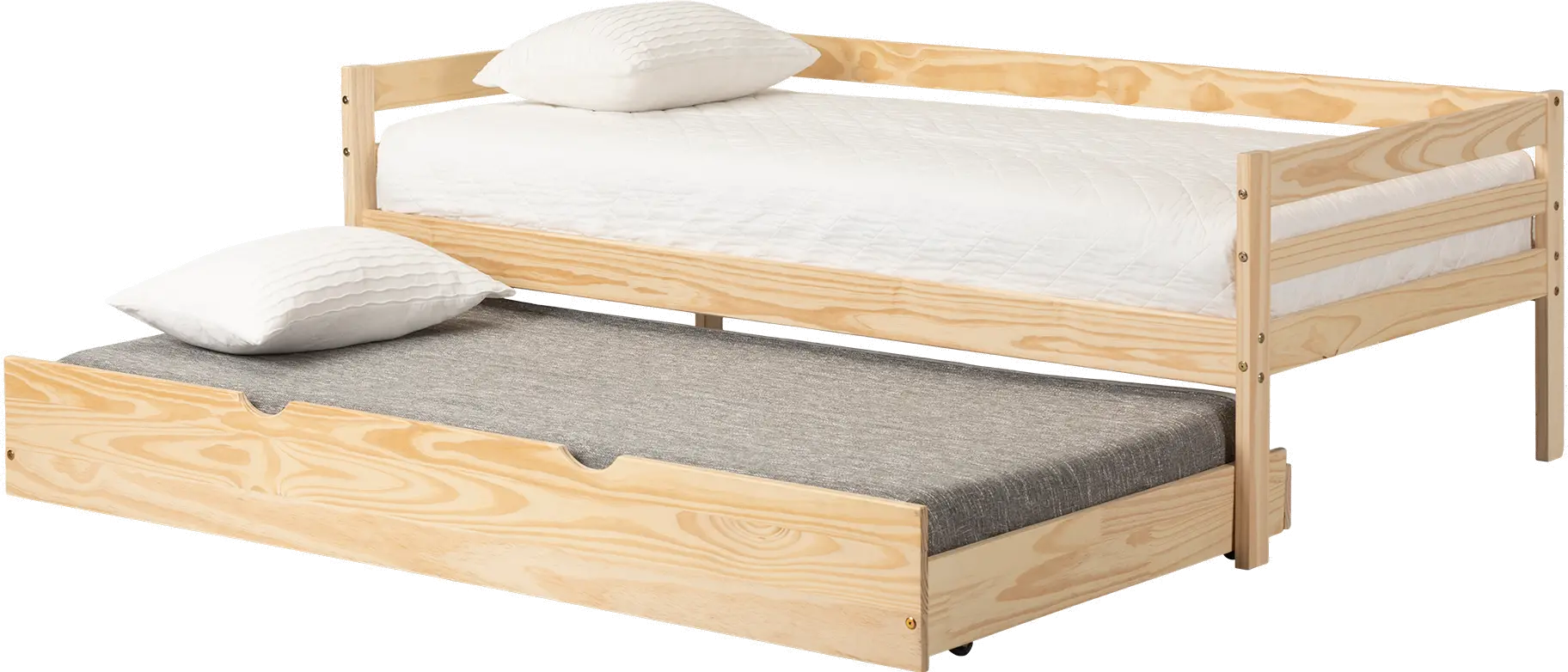 Sweedi Natural Twin Solid Wood Daybed with Trundle Bed - South Shore