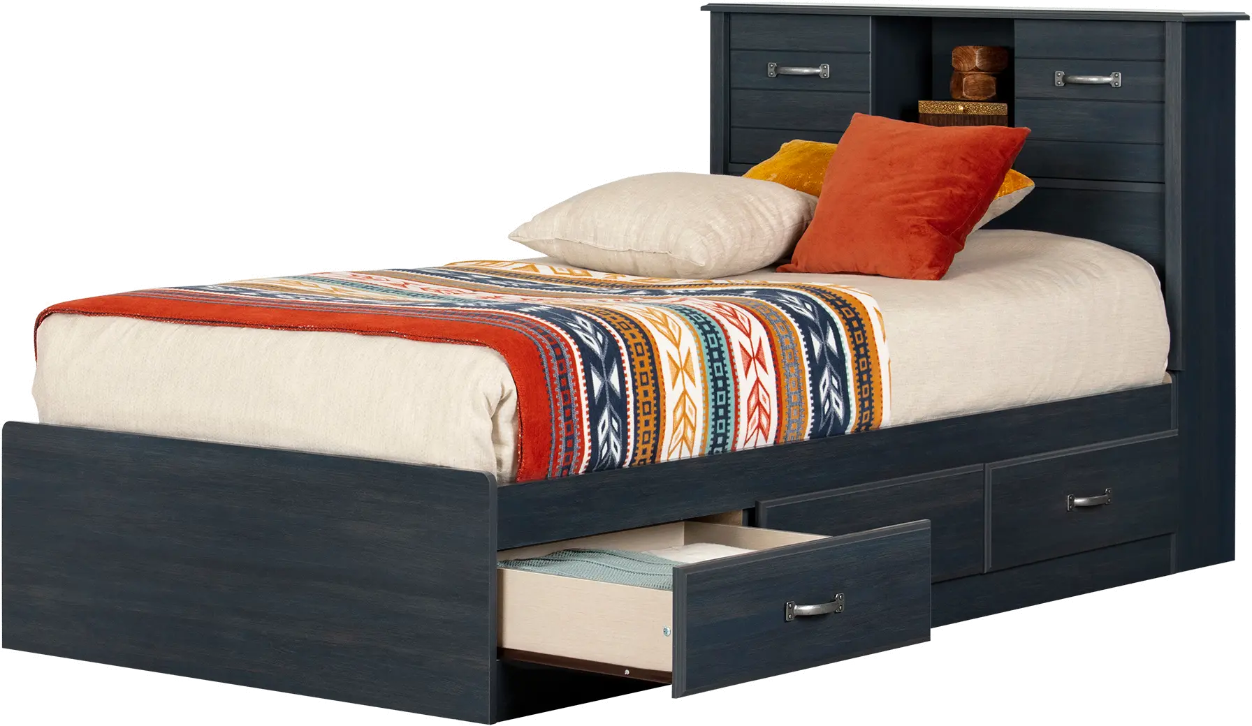 15132 Ulysses Blueberry Twin Bed and Headboard Set sku 15132