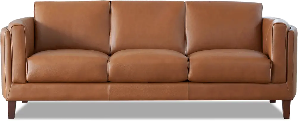 Pacer Nutmeg Top Grain Leather Sofa-1