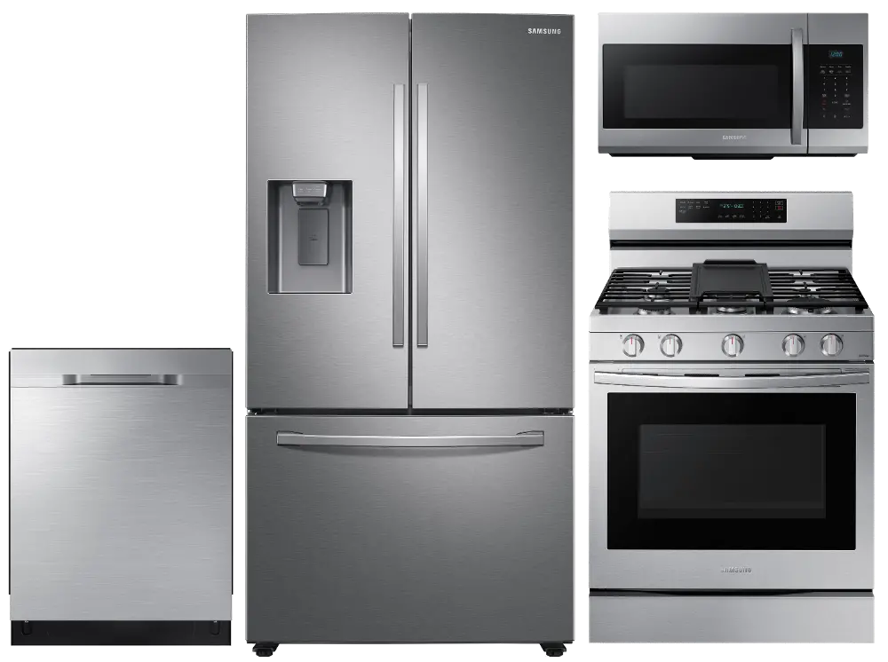 PACKAGE Samsung 4 Piece Gas Kitchen Appliance Package - Stainless Steel-1
