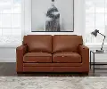 Chatsworth Brown Leather Loveseat - Amax Leather