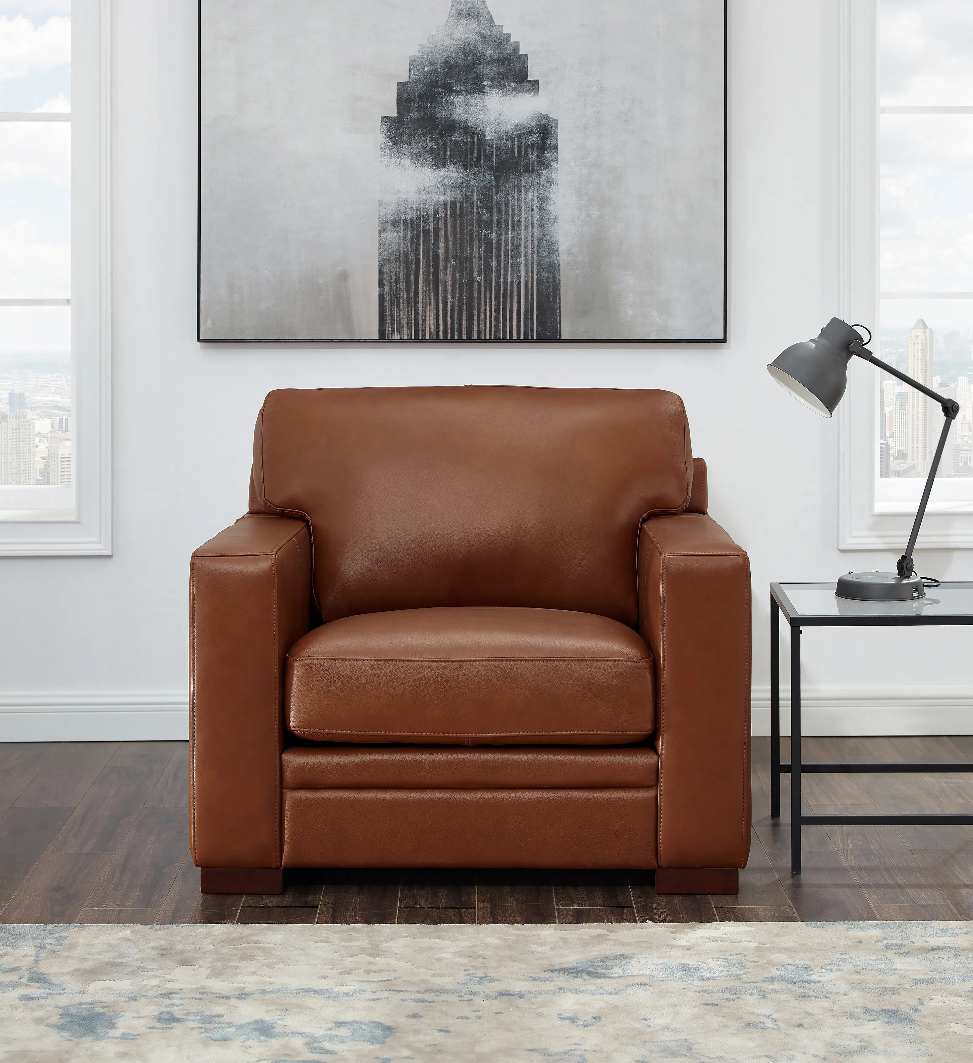 Chatsworth Brown Leather Accent Chair
