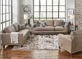 Sonoma Taupe Leather 3 Piece Living Room Set with Loveseat