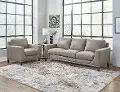 Sonoma Taupe Leather 2 Piece Living Room Set - Sofa & Chair