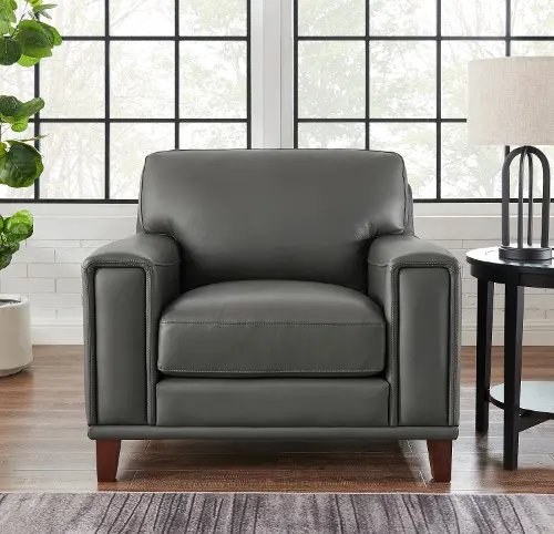 Leather accent chair online recliner