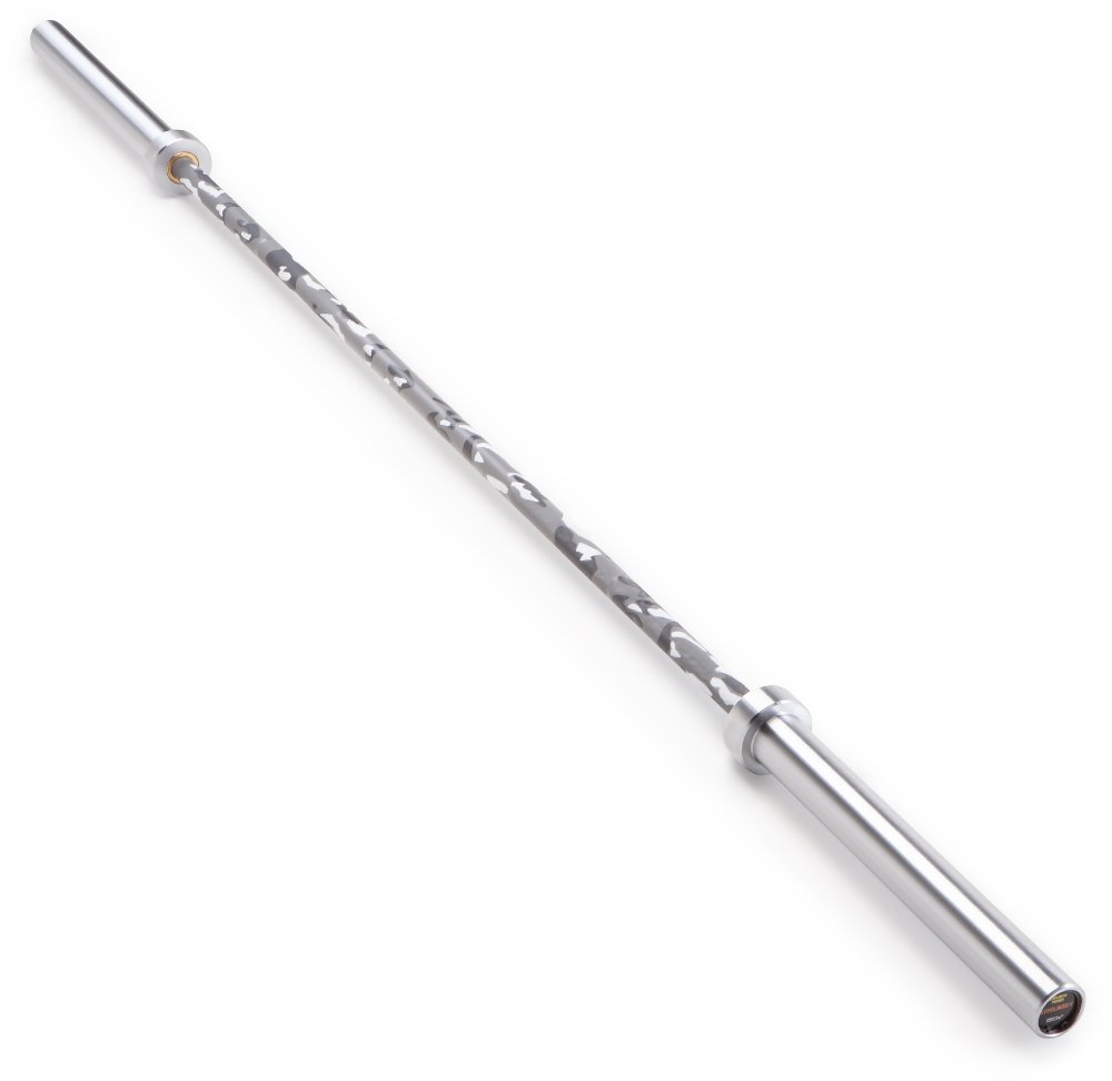 112891233 Steelbody Olympic Weight Barbell - Gray & White Ca sku 112891233