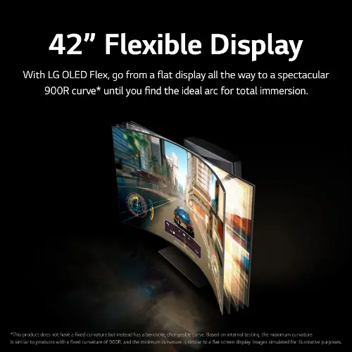 LG 42 OLED Flex 4K UHD Smart webOS TV with Flexible Display
