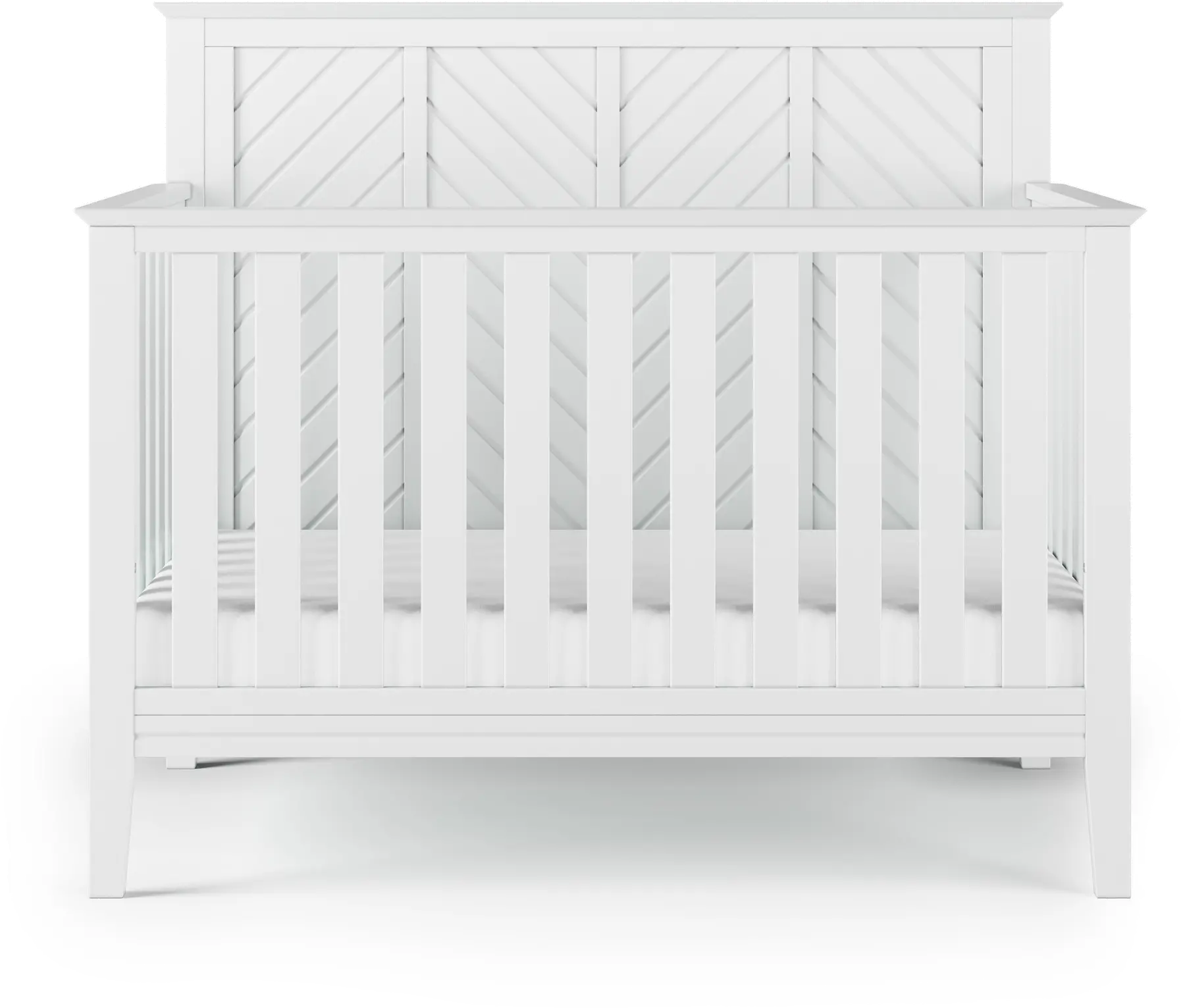 Atwood Matte White 4-in-1 Convertible Baby Crib