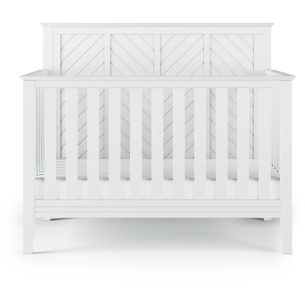 F31801.46 Atwood Matte White 4-in-1 Convertible Baby Crib-1