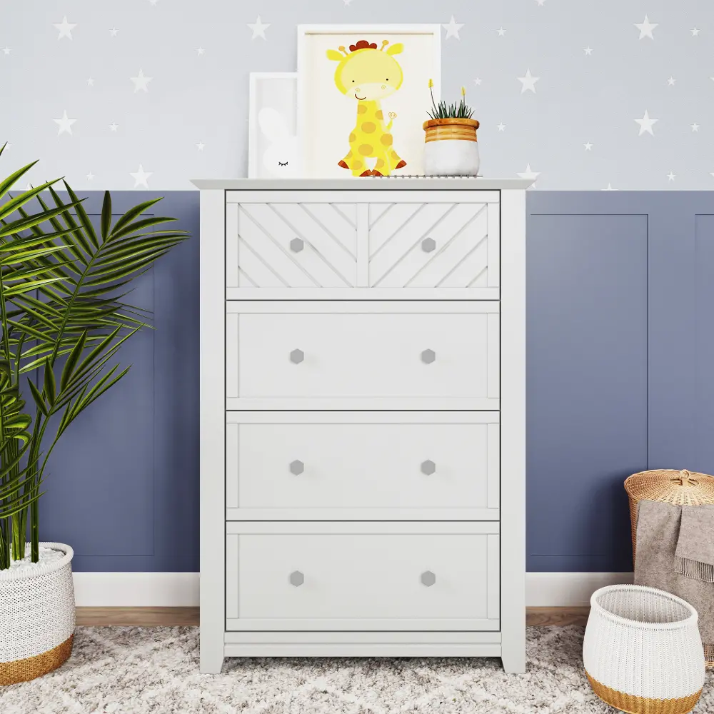F01802.46 Atwood Matte White 4-Drawer Chest of Drawers-1