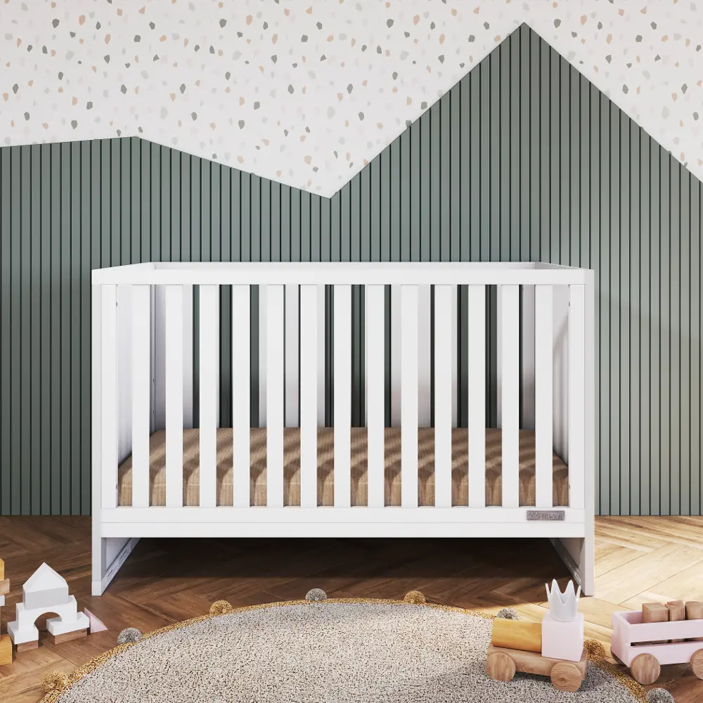 F10201.46 Orbit Matte White 3-in-1 Convertible Crib-1