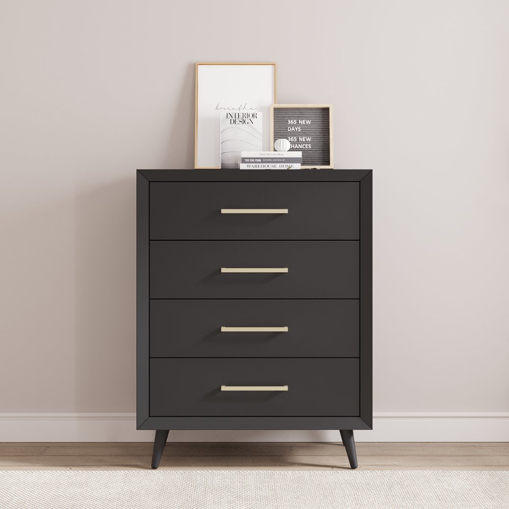 112896715 Cranbrook Ebony 4-Drawer Chest of Drawers sku 112896715