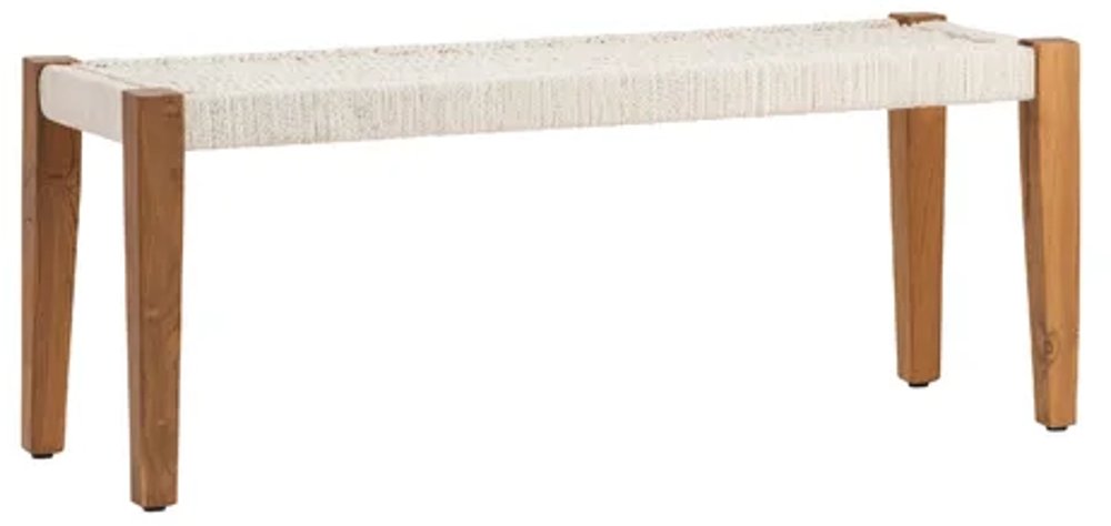 Smith Natural/Ivory Mango Wood Bench