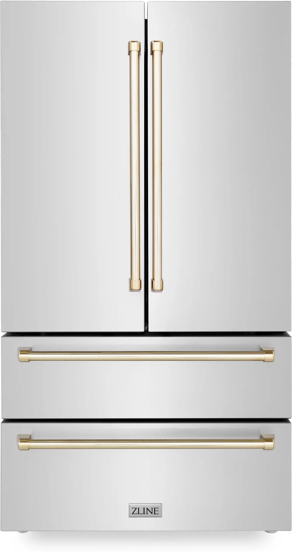 RFMZ-36-G ZLINE 36  Autograph Edition 22.5 cu ft French Door Refrigerator - Counter Depth, Stainless Steel & Gold-1