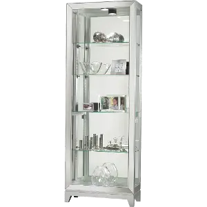 Silver curio online cabinet