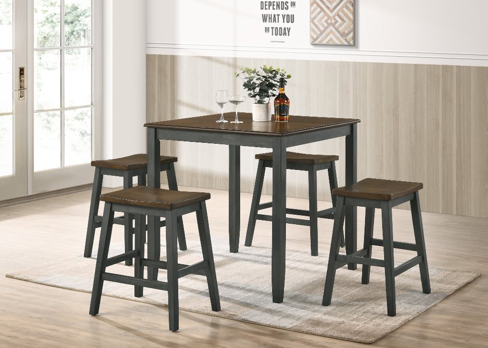 Silva Antique Gray 5 Piece Counter Height Dining Set