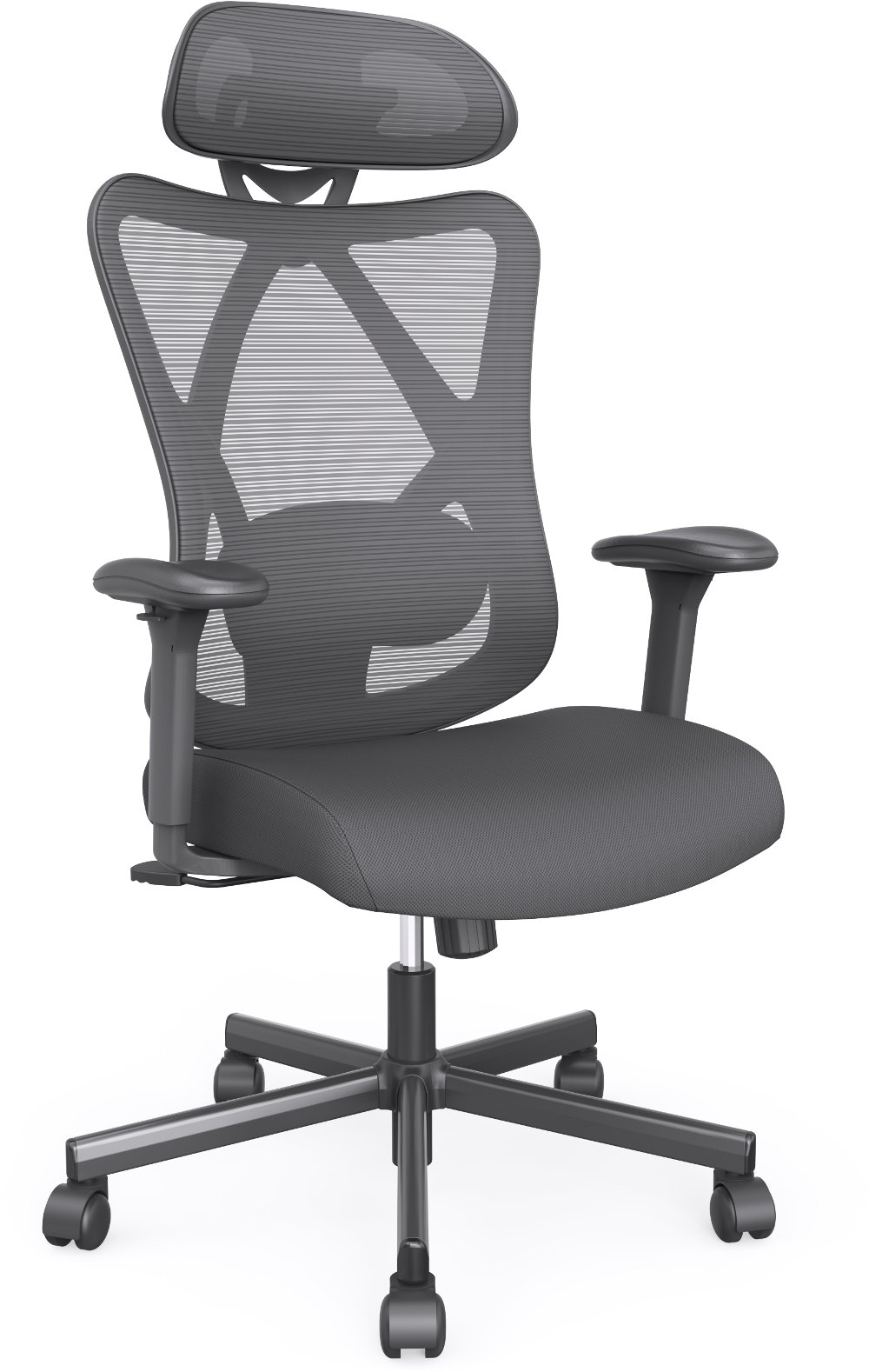 112898955 Domie Metal and Mesh Black Adjustable Office Chair sku 112898955