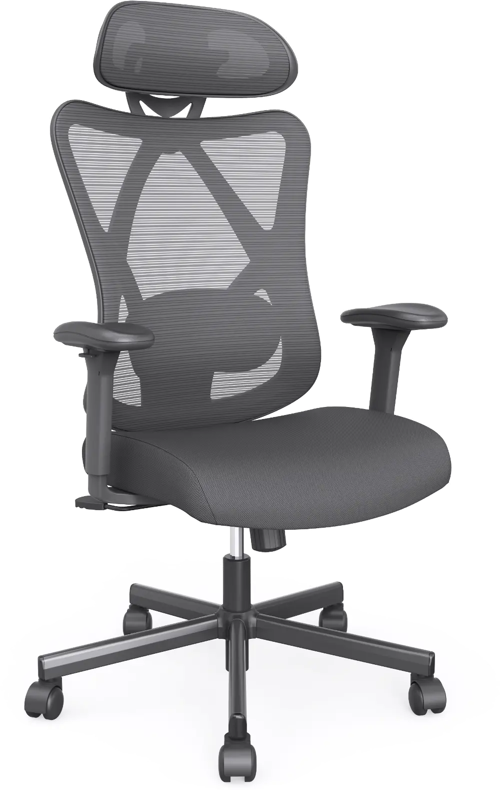 IDF-6031-BK Domie Metal and Mesh Black Adjustable Office Chair-1
