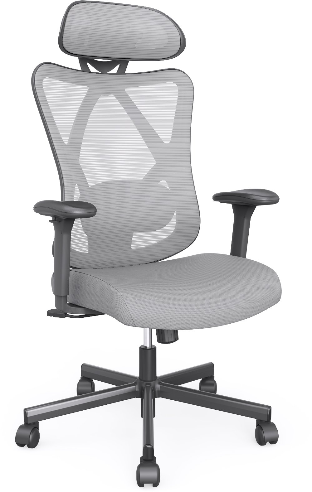 112898963 Domie Metal and Mesh Gray Adjustable Office Chair sku 112898963