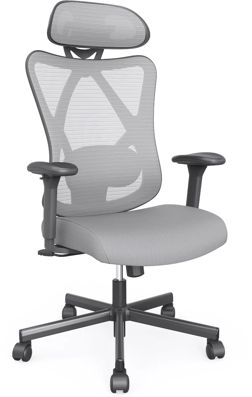 IDF-6031-GY Domie Metal and Mesh Gray Adjustable Office Chair-1