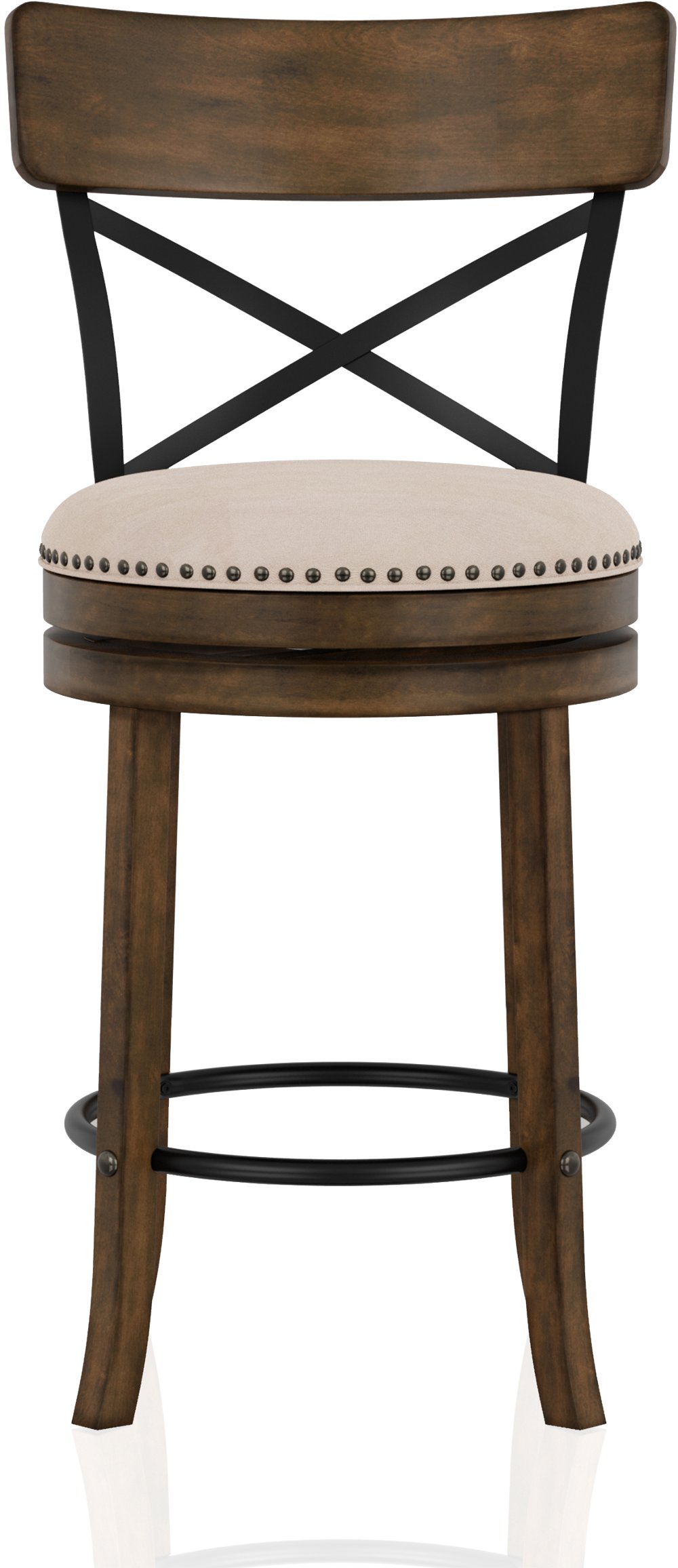 112899072 Shae Oak Brown Counter Height Swivel Stool, Set of sku 112899072