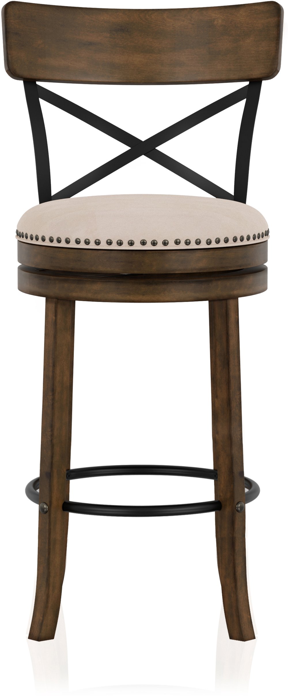 112899099 Shae Oak Brown Swivel Bar Stool, Set of 2 sku 112899099