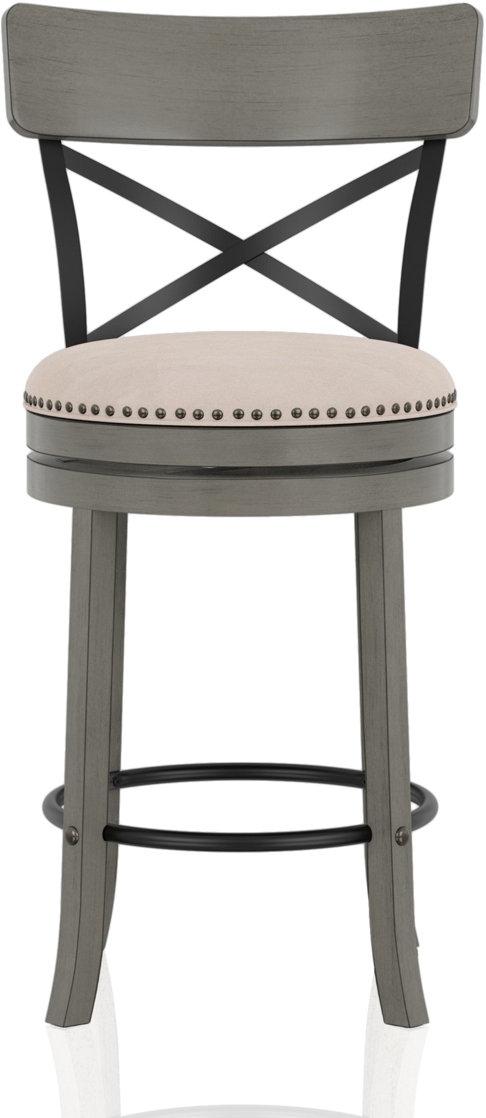 112899137 Shae Oak Gray Counter Height Swivel Stool, Set of  sku 112899137