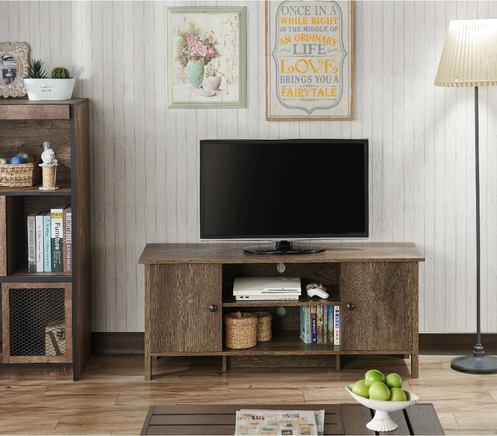 112899226 Knisler Distressed Walnut 47 TV Stand sku 112899226