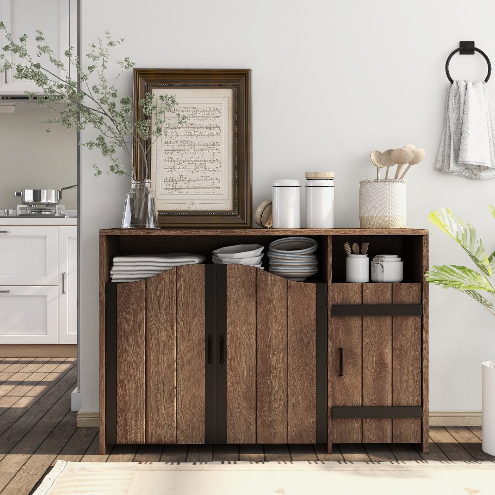 112899307 Helen Distressed Walnut Dining Buffet sku 112899307