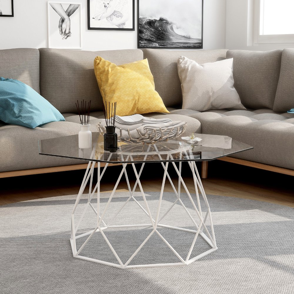 112899706 Growder White Coffee Table sku 112899706