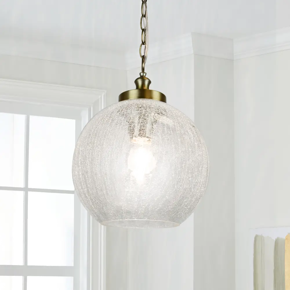 PL11-GLOBE-DBL GLAU Globe Crackle Glass Pendant Light-1