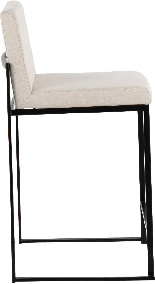 Fuji Black and Beige Counter Height Stool, Set of 2 | RC Willey