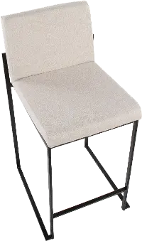 Fuji Black and Beige Counter Height Stool, Set of 2 | RC Willey