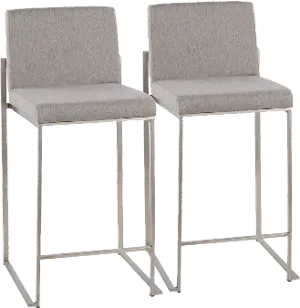 Fuji Black and Beige Counter Height Stool, Set of 2 | RC Willey