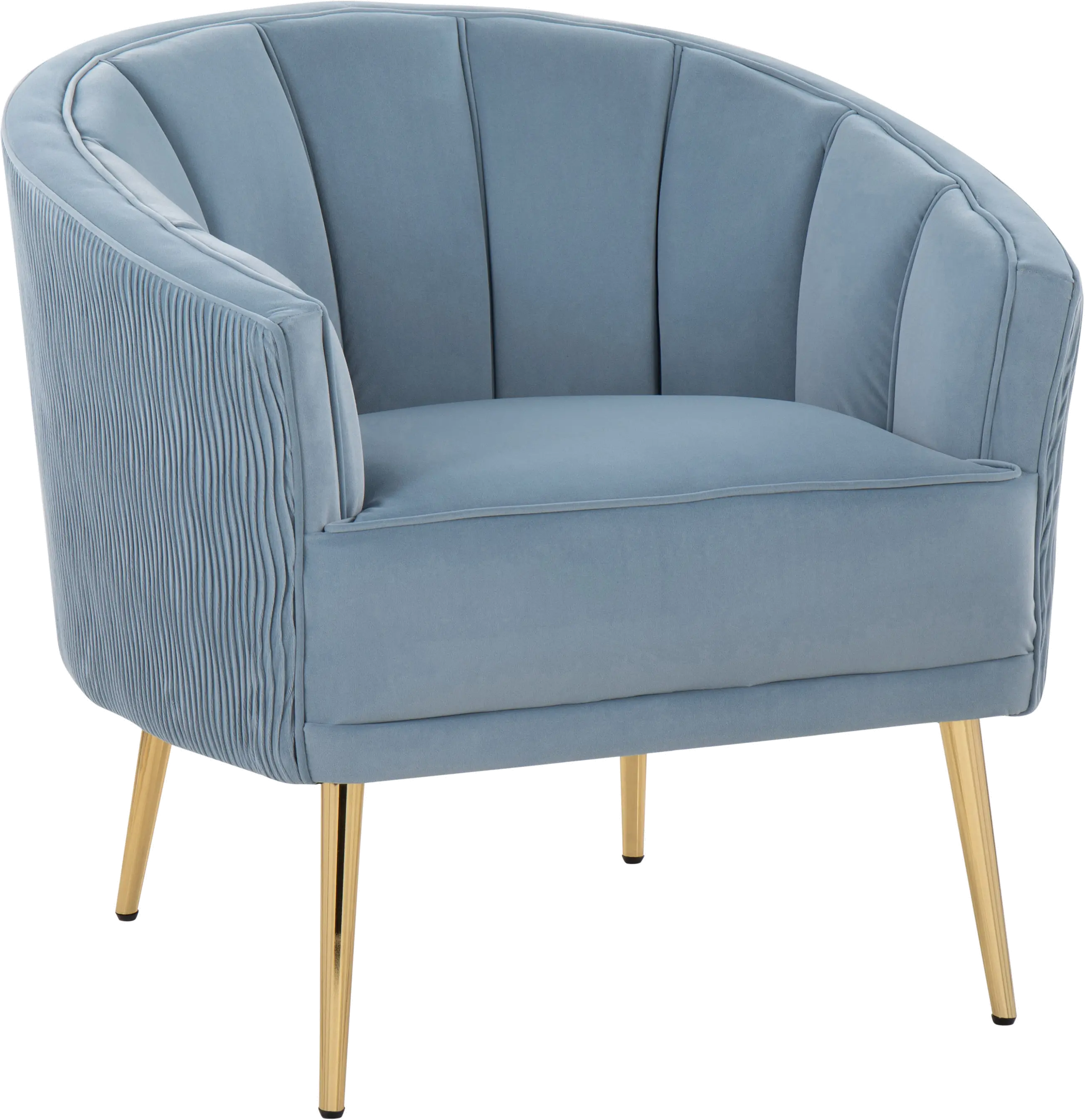Photos - Chair Lumisource Tania Light Blue Pleated Waves Glam Accent  CHR-TANIAPLTWV
