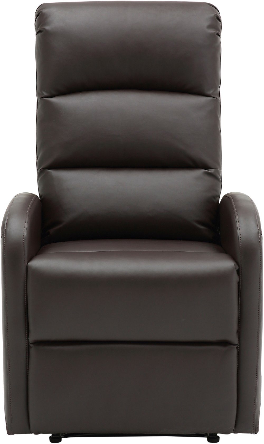 112903185 Dormi Brown Faux Leather Manual Recliner sku 112903185