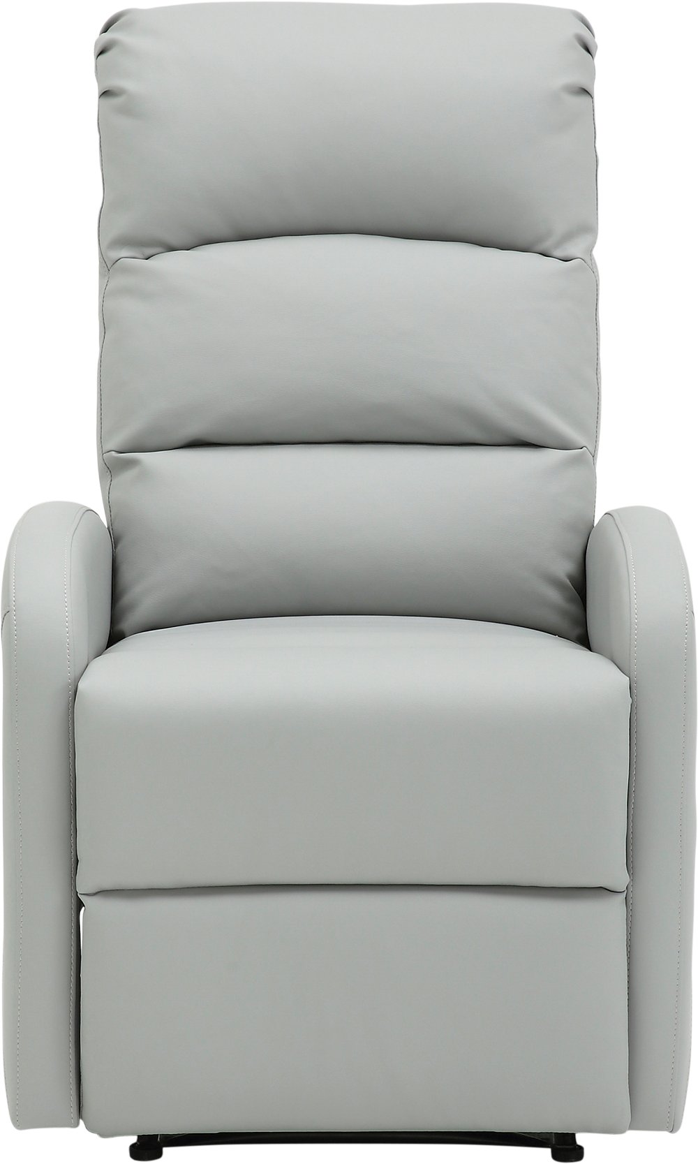 Dormi Light Gray Faux Leather Manual Recliner