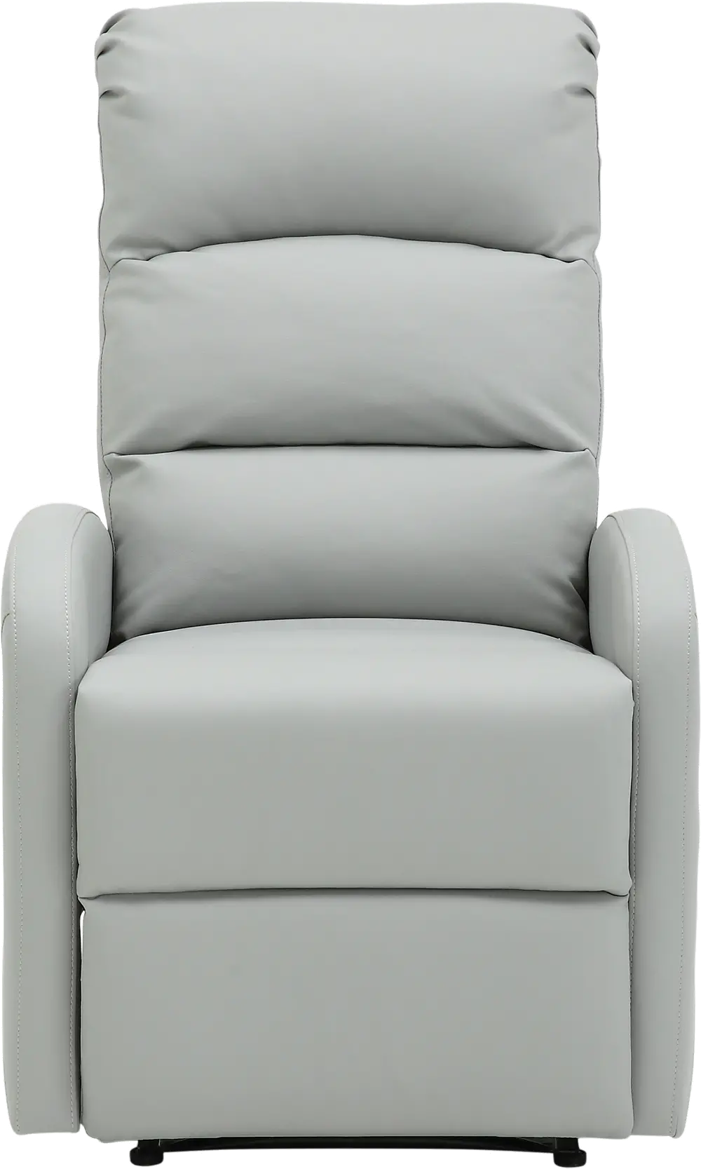 RCL-DORMI LGY Dormi Light Gray Faux Leather Manual Recliner-1