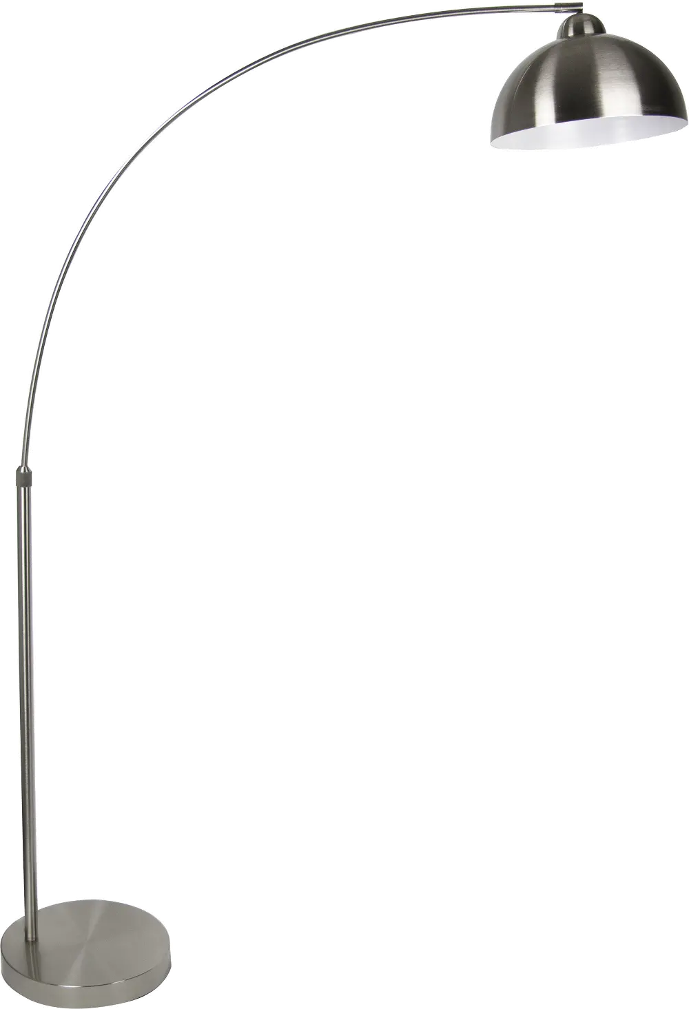 FL68-DARBY-DBL NI Darby Brushed Nickel Arched Floor Lamp-1