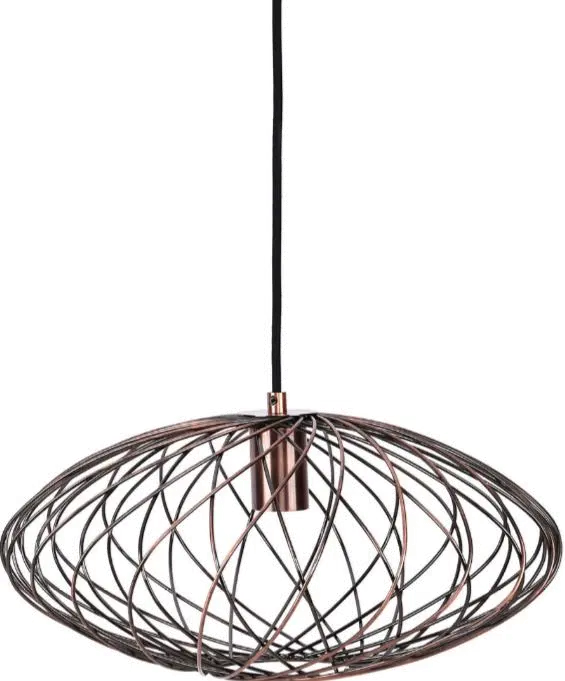 Linx Oval Antique Copper Pendant Lamp