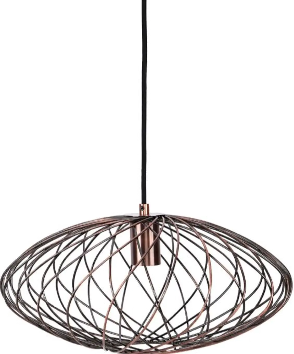 PL7-LINX-WPL CU Linx Oval Antique Copper Pendant Lamp-1