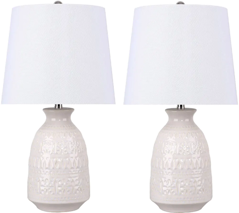 TL20-CLAUDIA-KTL WW2 Claudia Cream Ceramic Table Lamps, Set of 2-1