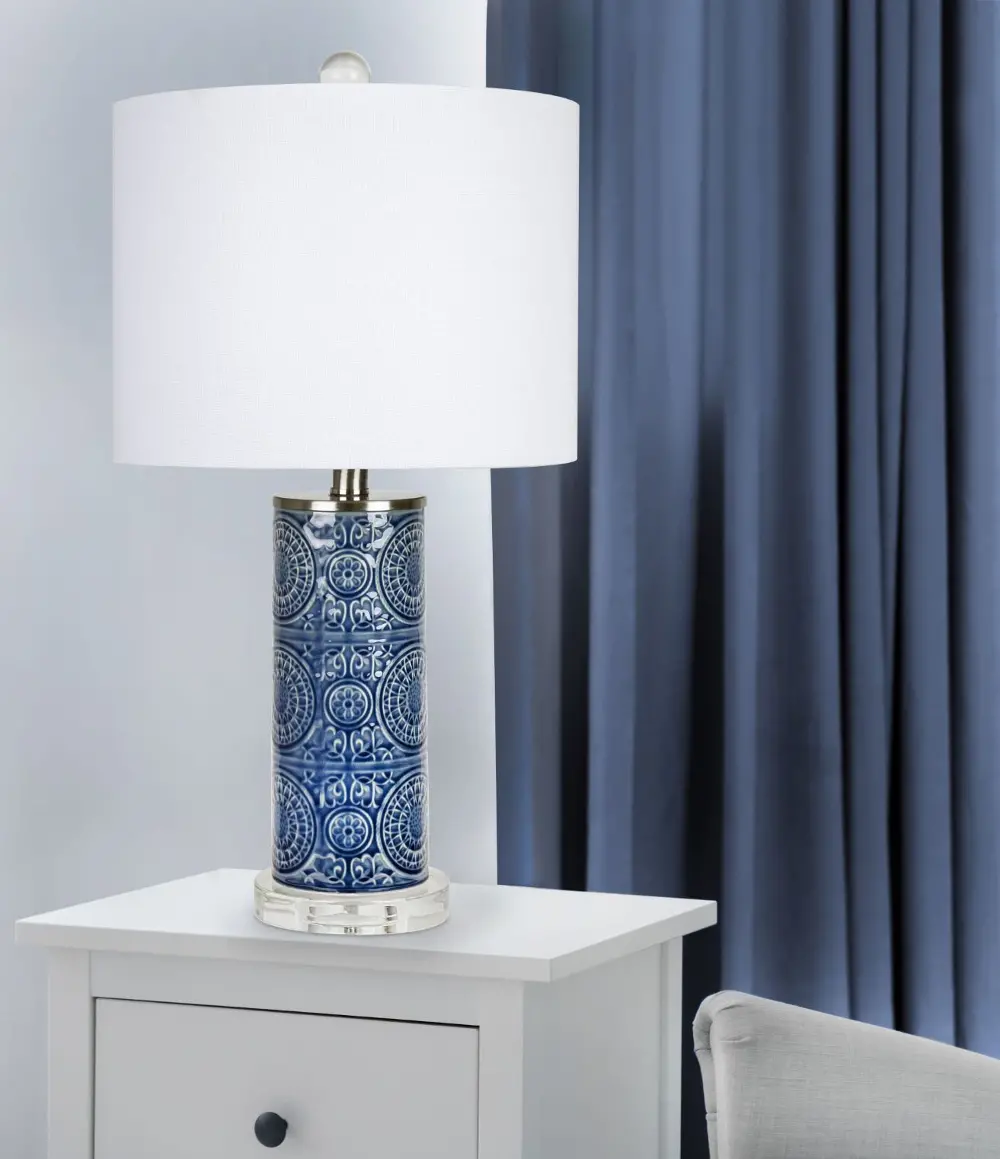 TL23-SPYRO-RBW BUW Spyro Bijou Blue Ceramic Table Lamp-1