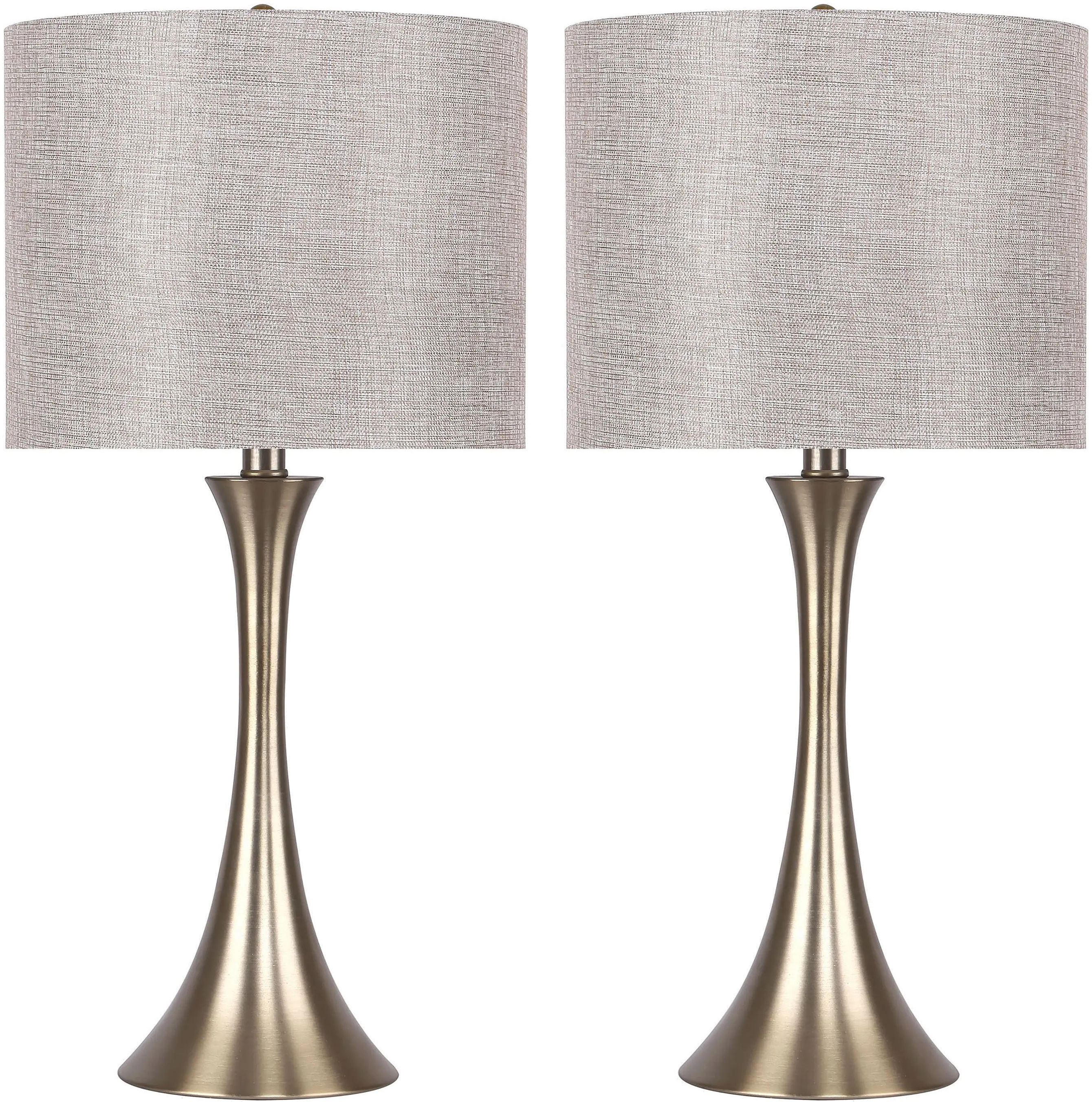 Lenuxe Gold Table Lamps with Gold Shades, Set of 2