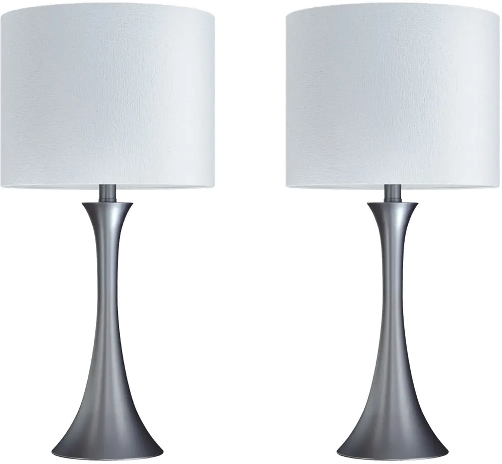 TL24-LENUXE-SBT_NIW2 Lenuxe Nickel Table Lamps with White Shades, Set of 2-1