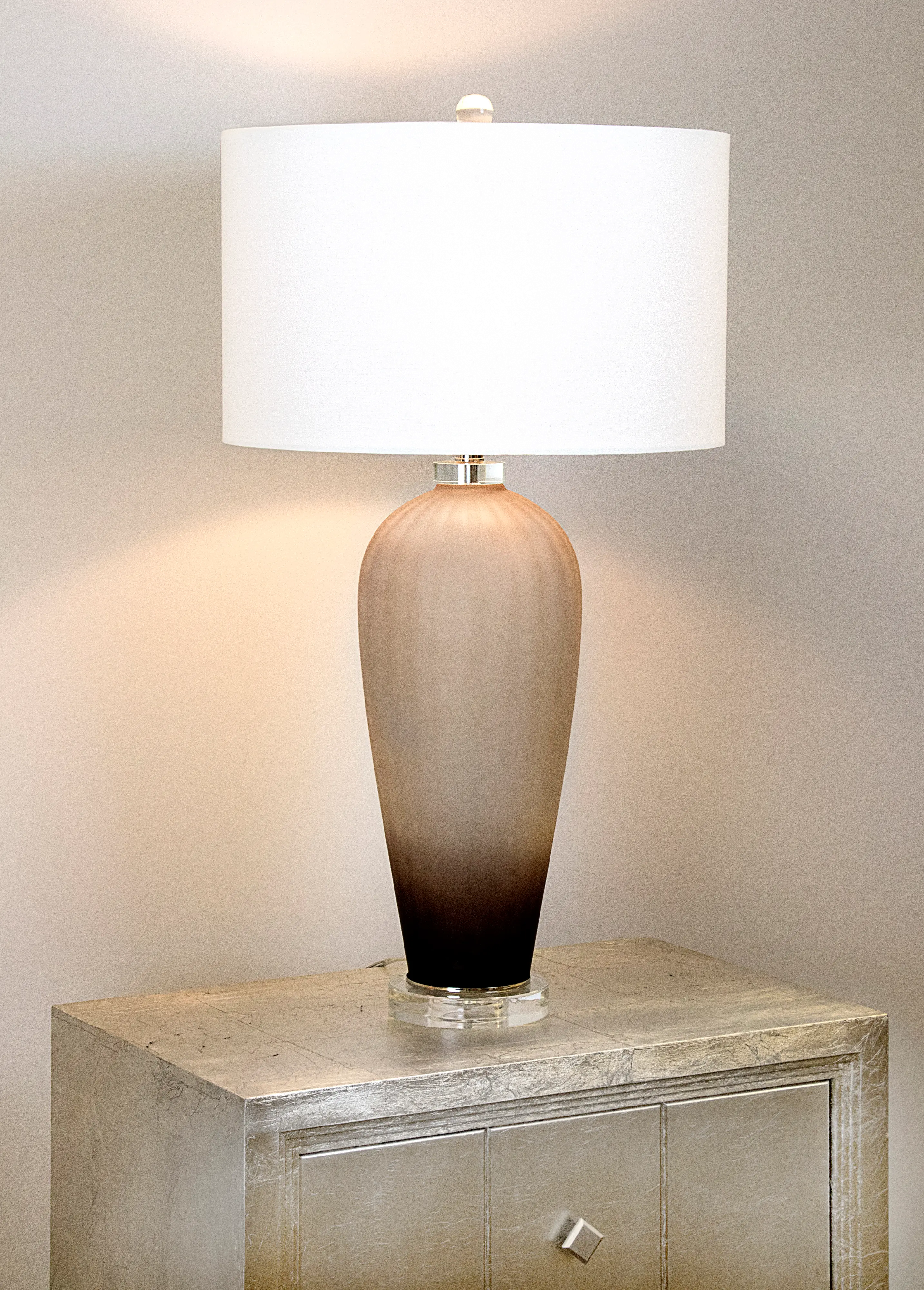 Omega Frosted Brown Glass Table Lamp