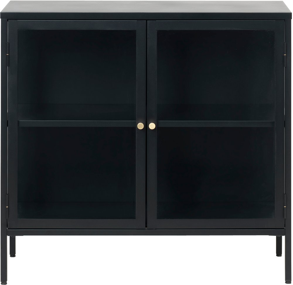 112904408 Carmel Black Metal & Glass Accent Cabinet sku 112904408