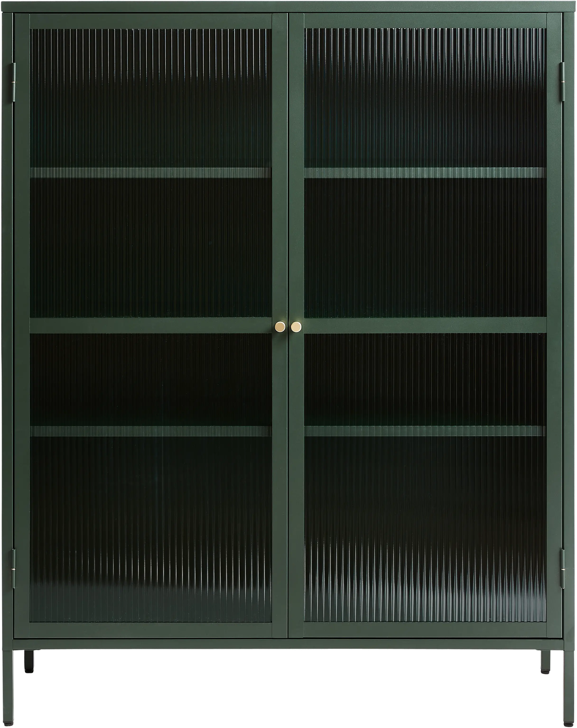 Bronco Green Metal & Glass 55 Tall Display Cabinet