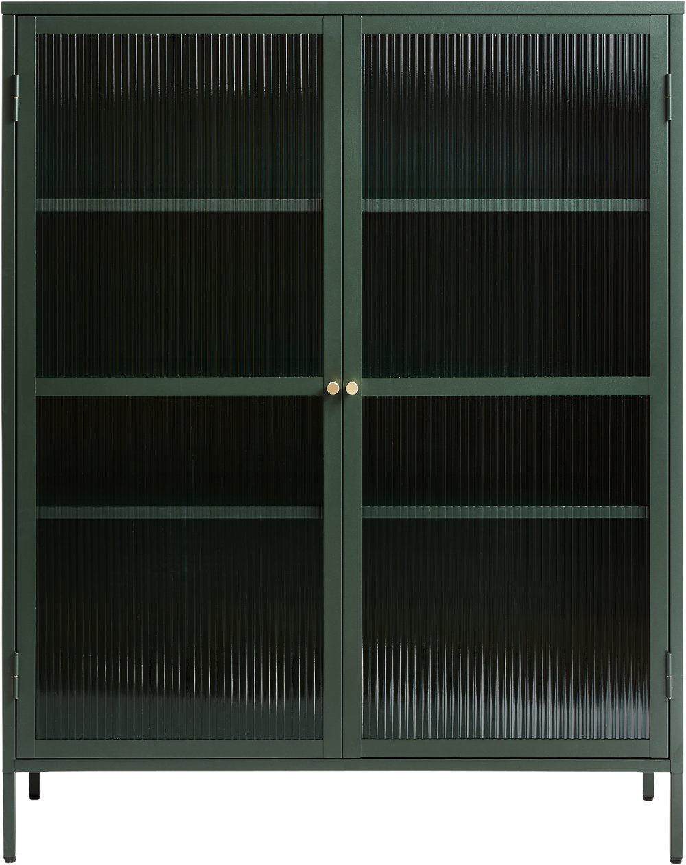 Bronco Green Metal & Glass 55 Tall Display Cabinet