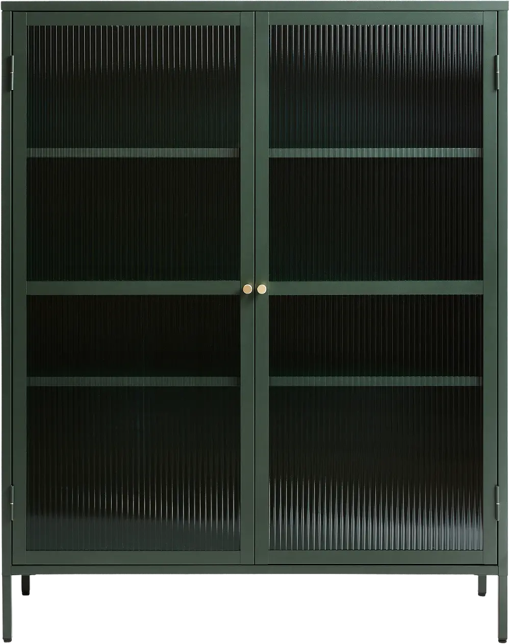 Bronco Green Metal & Glass 55  Tall Display Cabinet-1